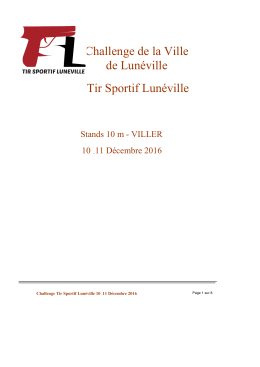 Voir les r&eacute;sultats - Tir Sportif Lun&eacute;ville