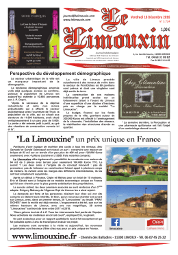 "La Limouxine" un prix unique en France