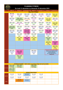 Planning Fitness 12/12-18/12