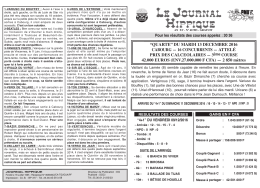 PMU du Mardi 13 dec 2016