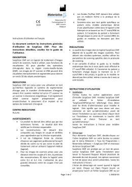 Ce document contient les instructions générales d