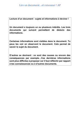 Lire un document&hellip;et raisonner ! AP