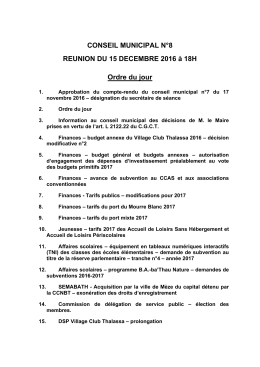 Consultez l`ordre du jour