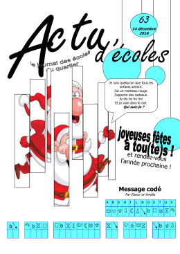 Message cod&eacute; et rendez-vous l`ann&eacute;e prochaine