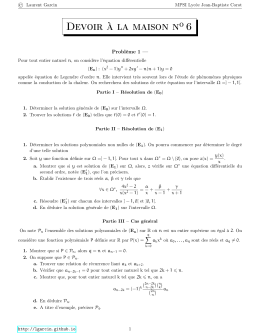 Devoir à la maison n 6