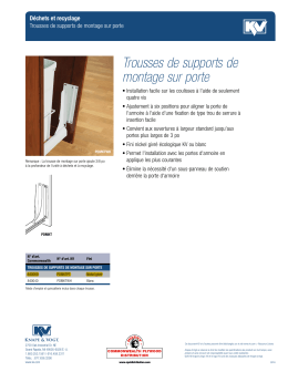 Trousses de supports de montage sur porte