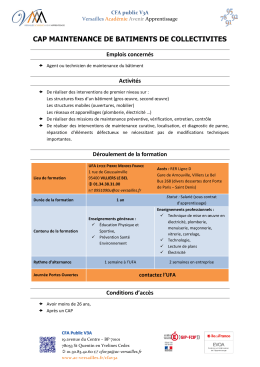cap maintenance de batiments de collectivites