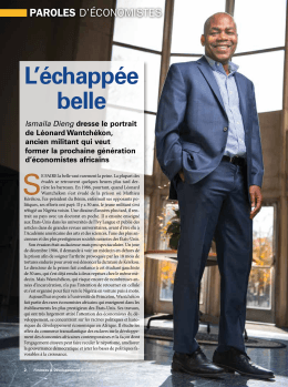 Paroles d`économistes : L`échappée belle