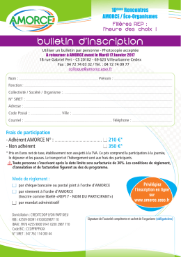 bulletin d`inscription