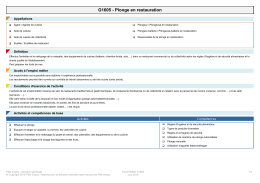 Fiche Rome - G1605 - Plonge en restauration