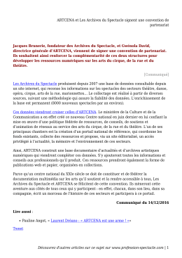 PDF - Profession Spectacle