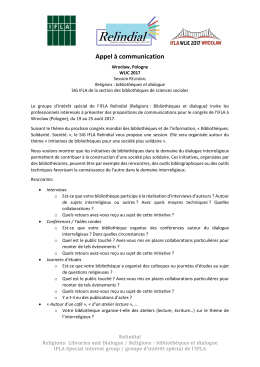 Appel à communication