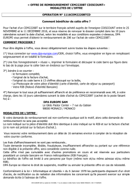 CEM2220BT achet&eacute; chez CDISCOUNT du 25.11.2016 au 11.12.2016