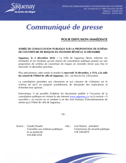 Soirée de consultation publique sur la