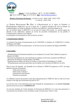 03.21.39.62.14 Fax : 03.21.93.20.81 Mail : sideal