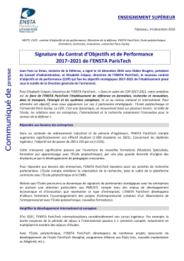 Consulter le communiqu&eacute; de presse