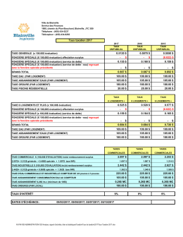 Taux taxation 2017 0.5120 $ 0.5070 $ 0.5550