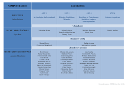 ADMINISTRATION RECHERCHE Chercheurs Boursiers CRFJ