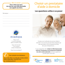 Choisir un prestataire d`aide à domicile - Carsat Alsace