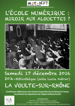 Conférence MJC-L`école numérique