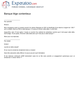 Banque litige contentieux