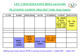 Télécharger le planning