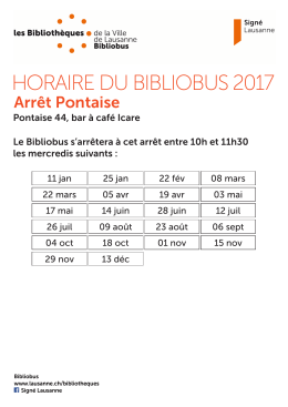 horaire du bibliobus 2017