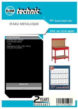 ETABLI METALLIQUE