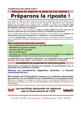 Pr&eacute;parons la riposte - SUD-AFP