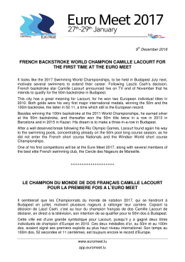 3. Pressemitteilung CAMILLE LACOURT