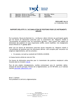 Rapports relatifs à l`accumulation de positions pour les instruments