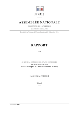 N&deg; 4312 ASSEMBL&Eacute;E NATIONALE PROPOSITION DE LOI