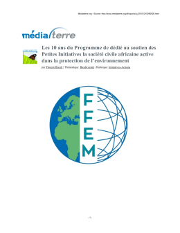 Les 10 ans du Programme de dédié au soutien des