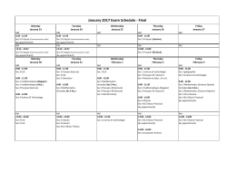 2017 Mid Year Exam Schedule