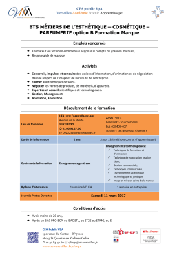 BTS MÉTIERS DE L`ESTHÉTIQUE – COSMÉTIQUE