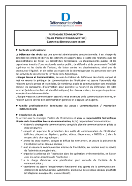 Assistant(e) - Le Défenseur des Droits