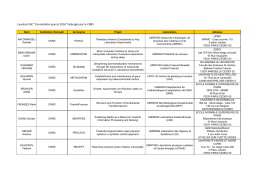 Laureats CNRS ERC CoG