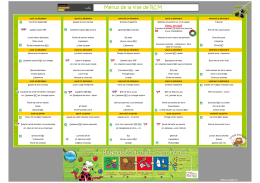 menus des cantines scolaires