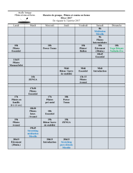 Grille horaire 2017 - Studio Tonique Pilates et mise en forme