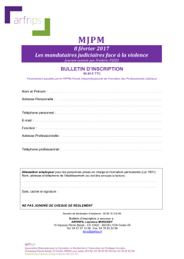 Bulletin d`inscription