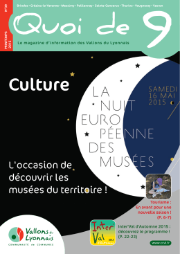 Quoi de 9 n°39 - Communauté de Communes des Vallons du