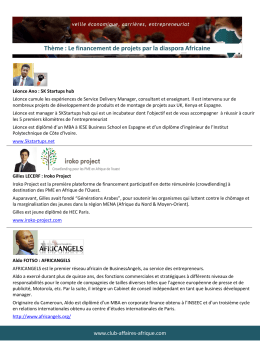 Diapositive 1 - Club d`Affaires Afrique
