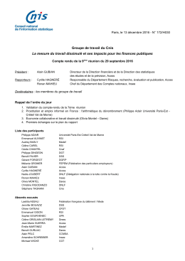 Compte-rendu - Groupe de travail - Mesure travail dissimulé