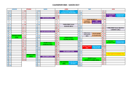 CALENDRIER SAISON 2017