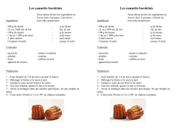 Les cannelés bordelais Les cannelés bordelais