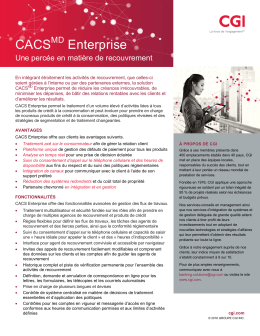 CACS Enterprise - Une perc&eacute;e en mati&egrave;re de recouvrement