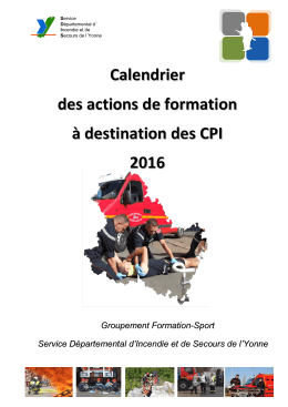 Calendrier formation CPI 2016