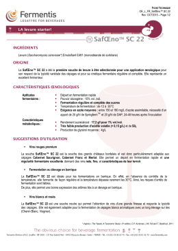 INGR&Eacute;DIENTS ORIGINE CARACT&Eacute;RISTIQUES