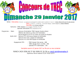 Concours TREC au Ranch Jack le 29 janvier 2017