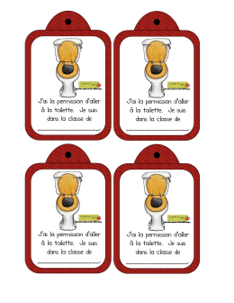 J`ai la permission d`aller &agrave; la toilette. Je suis dans la classe de . J`ai